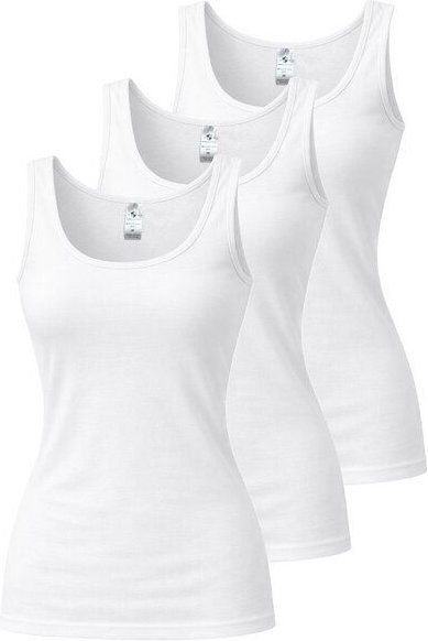 Haasis Bodywear Damen CLASSIC Achselhemd, 3er Pack, Bio Baumwolle