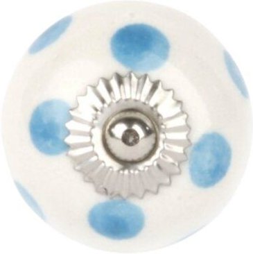 Knaufmanufaktur Set 5 teilig Weiß mit Punkten