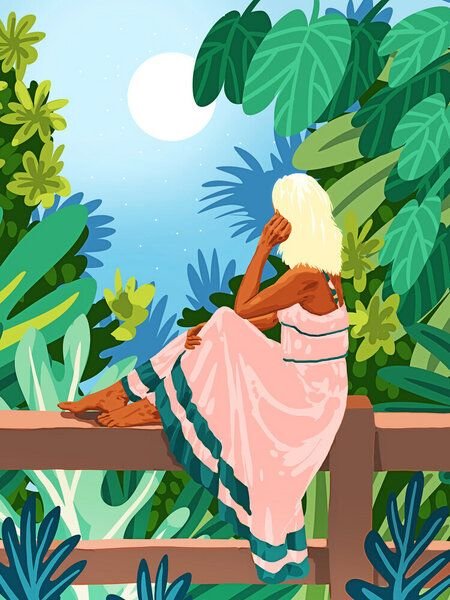 Photocircle Poster / Leinwandbild - Forest Moon