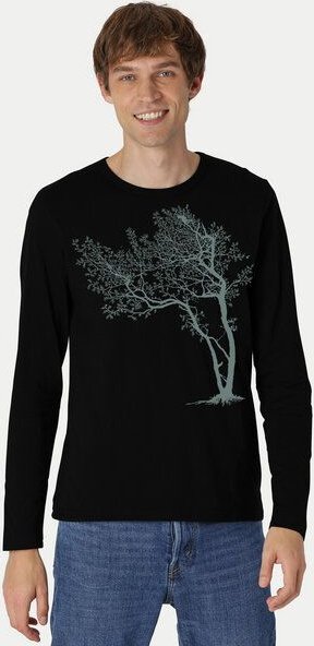 Peaces.bio - handbedruckte Biomode Bio-Herren-Langarmshirt Fancy Tree