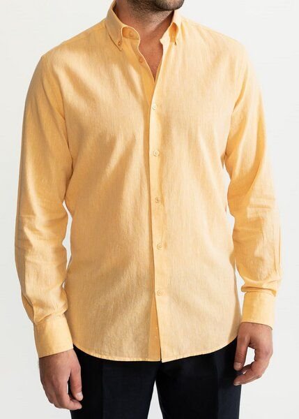 De IONESCU „Godeanu“ Leinenhemd aus französischem Leinen & Bio-Baumwolle