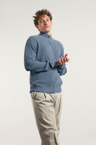 Rifò - Circular Fashion Made in Italy Cardigan aus recyceltem Denim - Duccio