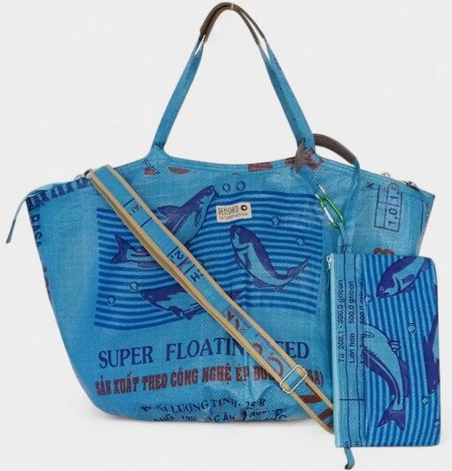 REFISHED fair fashion Tasche 'SOULMATE ZIP' Limitierte Edition! - upcycelte Fischfuttersäcke