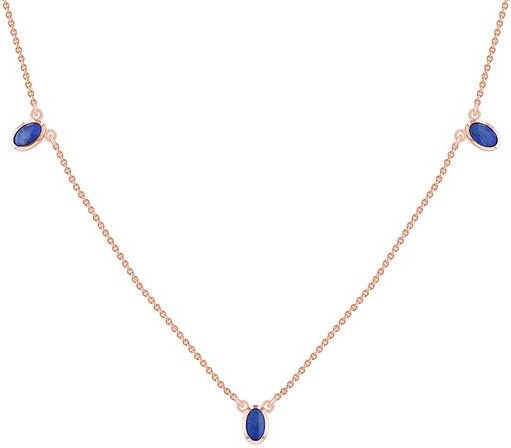 Eppi Goldene Kette mit drei blauen Opalen Juuso