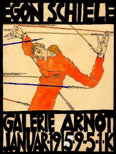 Photocircle Wandbild / Kunstdruck / Poster / Leinwand - Schiele-Ausstellung in der Galerie Arnot