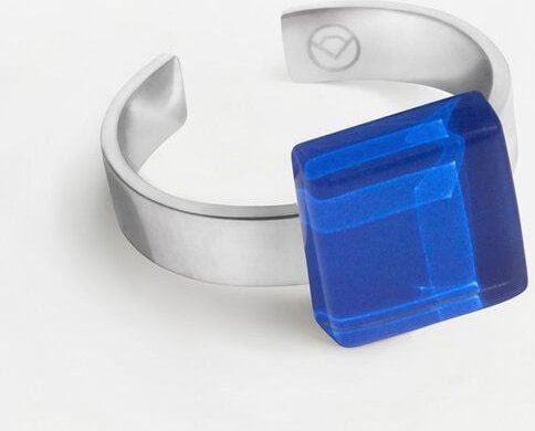 ALEXASCHA Geometrischer Ring aus Glas, mini | PUREFORM
