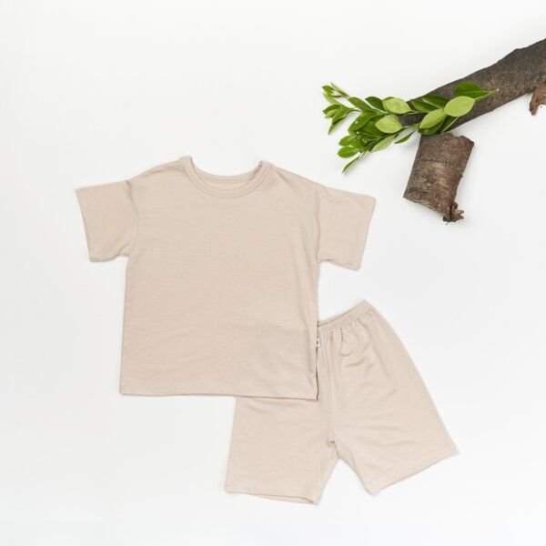 tetoi-vienna TENCEL kurzarm T-Shirt und kurze Hose Kinder Set "Waldbad"