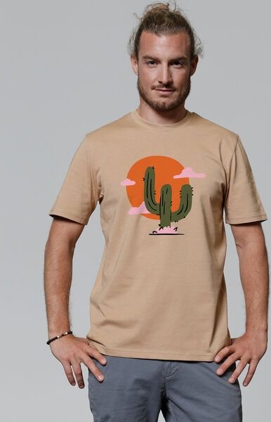 watapparel T-Shirt Unisex Kaktus im Sonnenuntergang