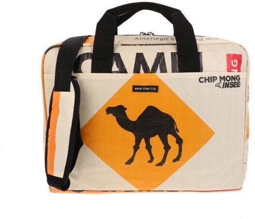 MoreThanHip Arbeitstasche/Aktentasche aus recycelten Zement- oder Fischfuttersäcken Sanuk