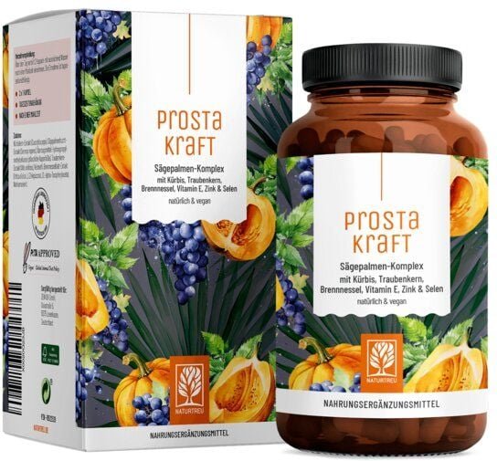 Sägepalme Kürbiskern Kürbis 120 vegane Kapseln Prostakraft Naturtreu®