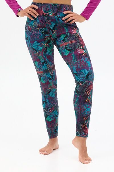 Thumbnail - Leggings Gallo Damen – aus Bio-Baumwolle mit Elasthan – nachhaltige Yoga-Leggings im einzigartigen KOKOworld-Print – fai...