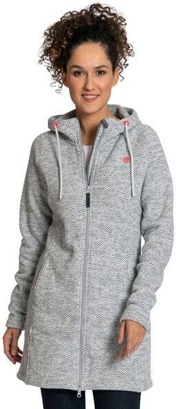 Elkline Damen Fleecemantel Durchgewärmt mit Kapuze