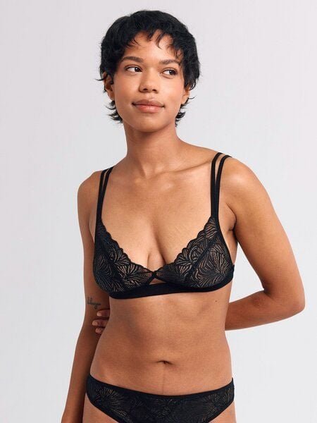 erlich textil Fluid Lace bügelloser Cut-Out Bralette mit Spitze aus recyceltem Polyamid, made in Europe