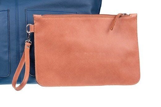 Ritagli di G Tag und Abend Leder Clutch Tasche LIZ mit Griff 100% Made in Italy