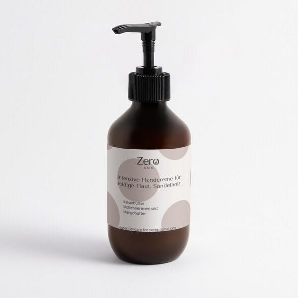 Zero Skin Intensive Handcreme für seidige Haut, Sandelholz - 270 ml - schnell einziehende Pflege für trockene Hände, nic...