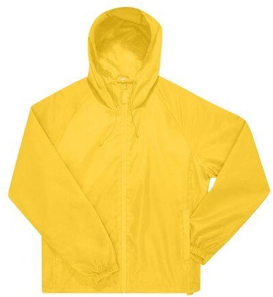 B&C BE INSPIRED Unisex Regen- und Windjacke einstellbare dreiteilige Kapuze mit zwei Fronttaschen