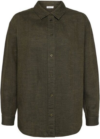 KnowledgeCotton Apparel Lockeres Leinenhemd mit langen Ärmeln - Bio-Leinen GOTS/Vegan