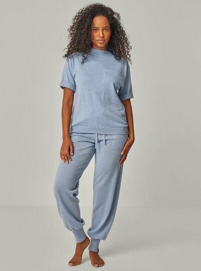 YOU LOOK PERFECT Merino Loungewear Set „Stricktop Elfie & Strickhose Bella"