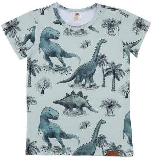 Baby T-Shirt Bio Baumwolle Grün - Walkiddy Dinosaurland - Nachhaltig & Allergikerfreundlich - 95% Bio-Baumwolle - Umwelt...