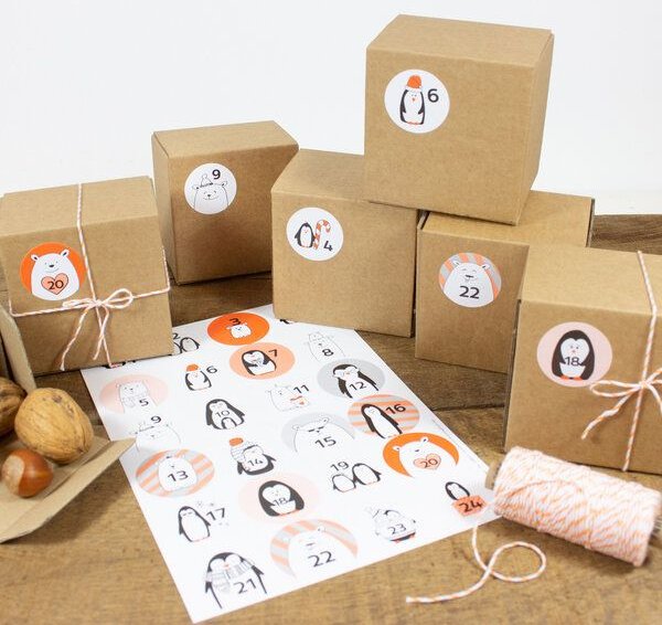 Bow & Hummingbird Adventskalender Set mit Boxen zum Befüllen