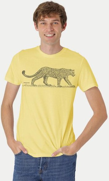 Peaces.bio - handbedruckte Biomode Bio Fit T-Shirt Leopard Herren