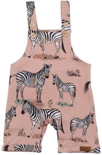 Walkiddy Zebra Family-Rosa Strampler, Ohne Arm - Nachhaltig & Allergikerfreundlich – GOTS zertifiziert