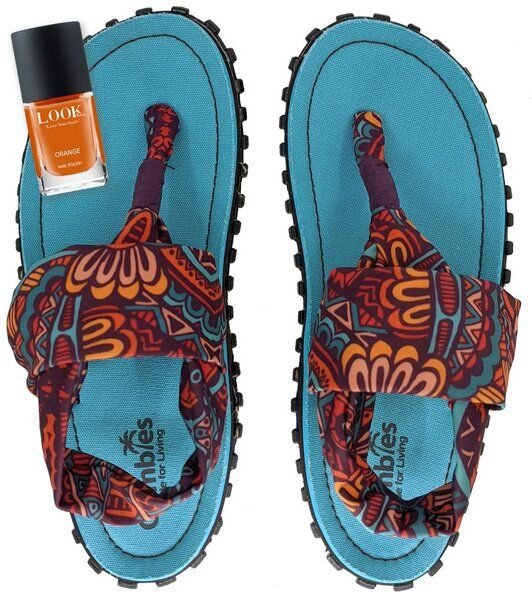 GUMBIES Set - Nachhaltige Zehensandalen mit veganem Nagellack