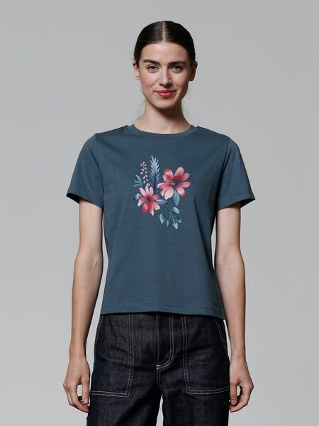 watapparel T-Shirt Frauen Blume in Wasserfarbe 02