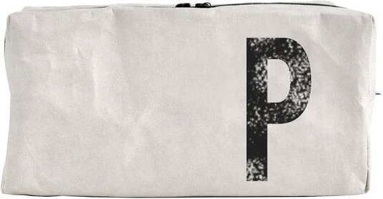 renna deluxe Kulturtasche und Kosmetiktasche mit Monogramm, vegan GRAU