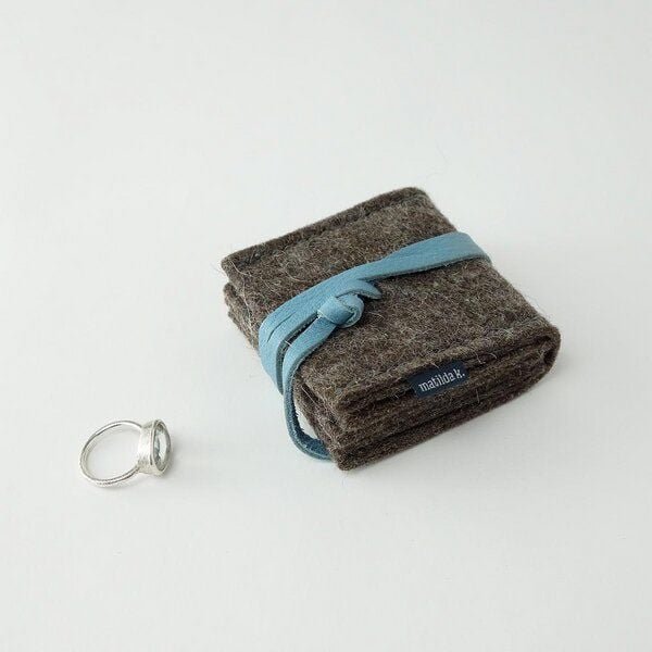 matilda k. manufaktur Schmuckaufbewahrung 'schmucknest' klein aus Wollfilz braun 'margarete'