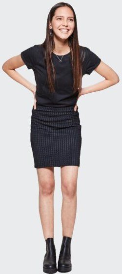 LUMEN organic Minirock STEPP schwarz/grau