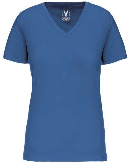 YTWOO Basic Damen T-Shirt mit V-Ausschnitt aus Bio-Baumwolle in Conversion