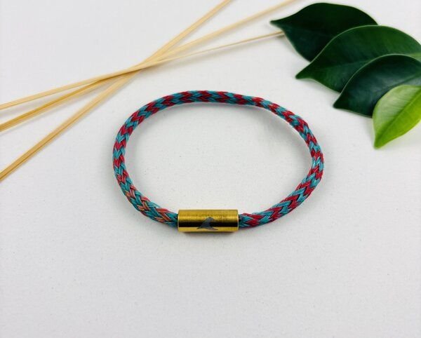 Purewater Upcycling-Geisternetzarmband mit gravierter Welle (Unisex)