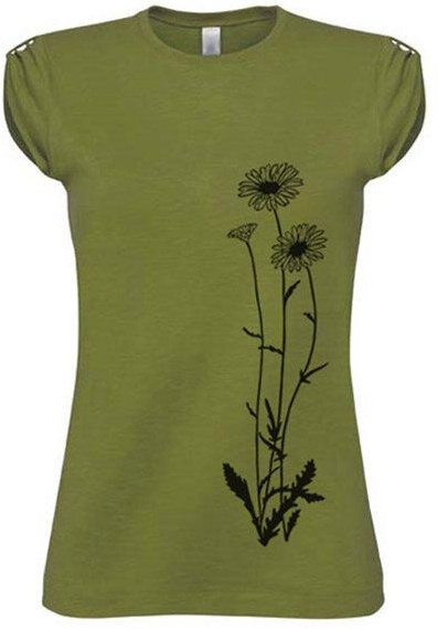 Picopoc Blumen T-Shirt in grün
