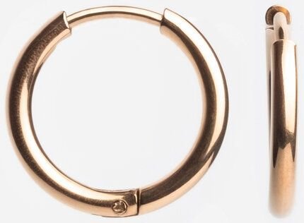 ALEXASCHA Creolen aus Edelstahl | Wasserfeste Ohrringe mit Klickverschluss | Silber, Gold, Roségold