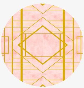 Photocircle Poster / Leinwandbild - Art Deco Blush