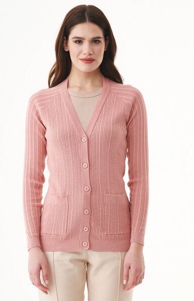 ORGANICATION Cardigan aus Bio-Baumwolle mit Knöpfen