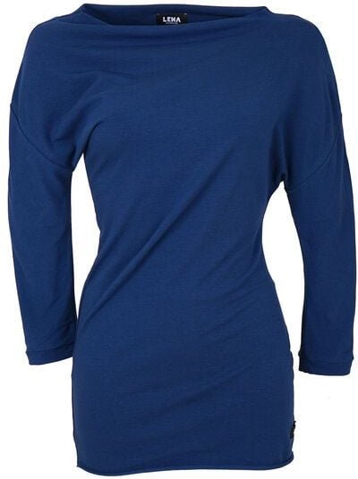 Lena Schokolade Oberteil asymmetrisch tiefblau Bio Jersey