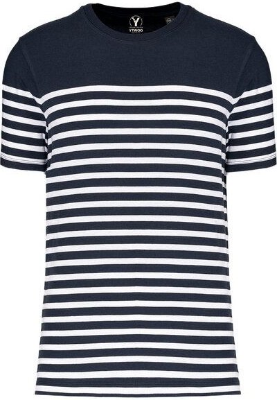 YTWOO Nachhaltiges Herren-T-Shirt mit Rundhalsausschnitt im Marine-Stil