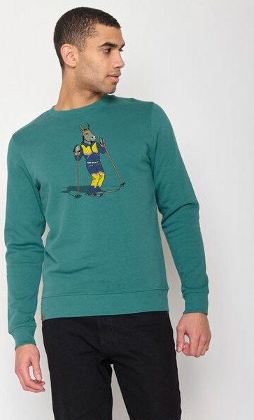 GREENBOMB Animal Donkey Ski Wild - Bequemes Sweatshirt aus Bio-Baumwolle / hochwertiger Print / GOTS / Fair & Vegan