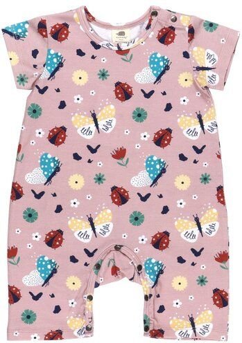 Öko-Freundlicher Ladybugs & Butterflies Beach Bodysuit - Pink, 95% Bio-Baumwolle, Vertretbar Produziert – GOTS zertifizi...