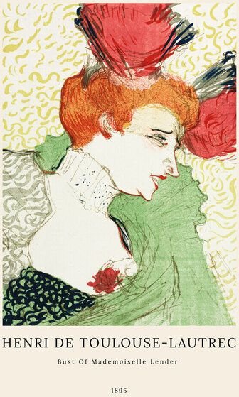 Photocircle Poster / Leinwandbild / Kunst - Henri de Toulouse-Lautrec: Büste von Mademoiselle Lender