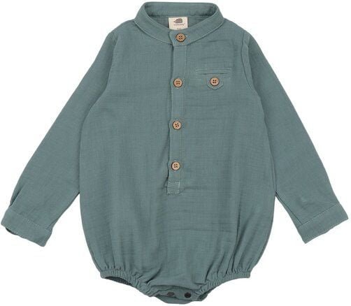 Walkiddy Muslin Green Bio-Baumwolle Body - GOTS-zertifizierte, allergenfreie Kinderkleidung in Grün
