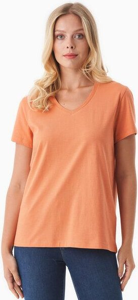 ORGANICATION Damen Basic T-Shirt aus Bio-Baumwolle mit V-Ausschnitt