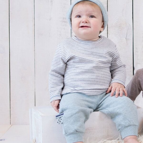 Baby Langarm T-shirt, gestreift 'OrganicEra' aus Bio Baumwolle