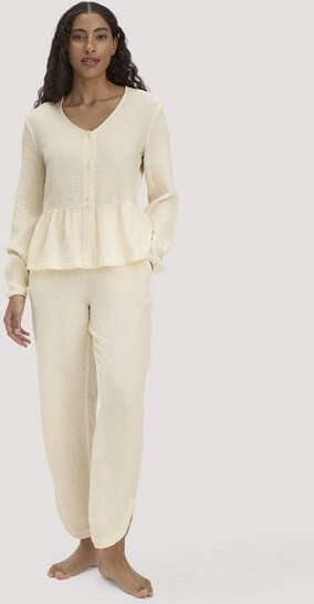 hessnatur Musselin Schlafhose Regular PURE SENSE aus reiner Bio-Baumwolle