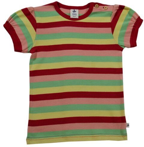 Leela Cotton Kurzarmshirt Ringelshirt Bio-Baumwolle T-shirt Gestreift Pergamon