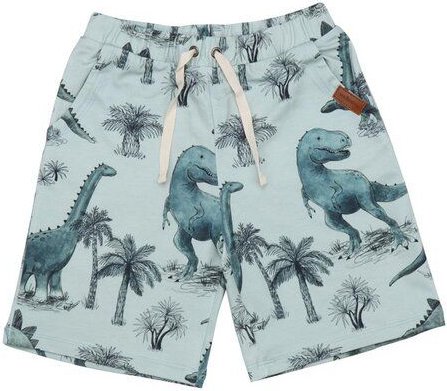 Shorts Kinder Bio-Baumwolle Grün - Walkiddy Dinosaurland, nachhaltig, fair, elastisch, GOTS-zertifiziert.