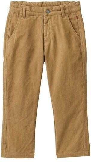 People Wear Organic Kord Hose, blau und braun, uni, Bio-Baumwolle