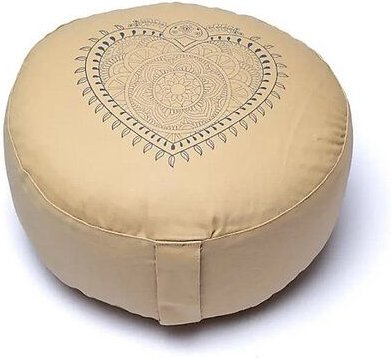 Just Be Meditationskissen Herz Beige